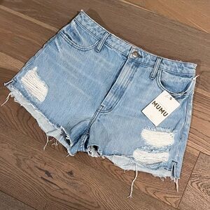 Show Me Your Mumu Arizona High Waisted Denim Shorts Size 29